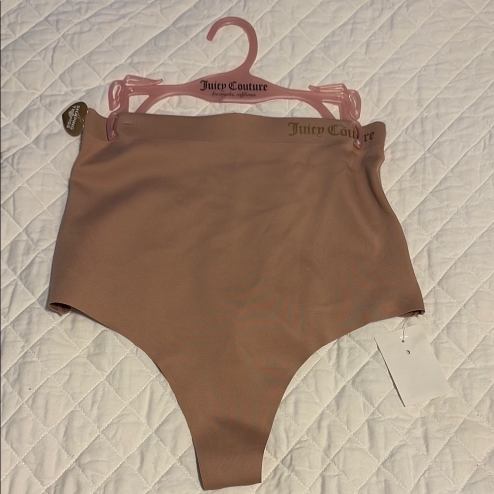 Juicy Couture Tan High-Waisted Briefs